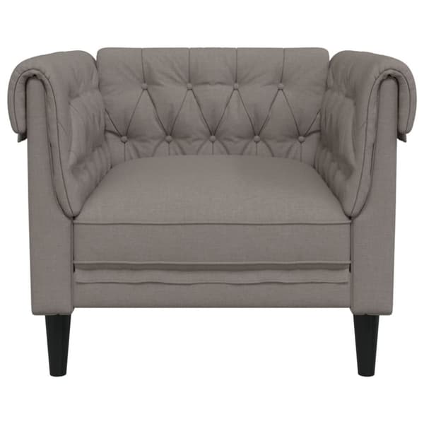 vidaXL Chesterfield-sofastol stof gråbrun