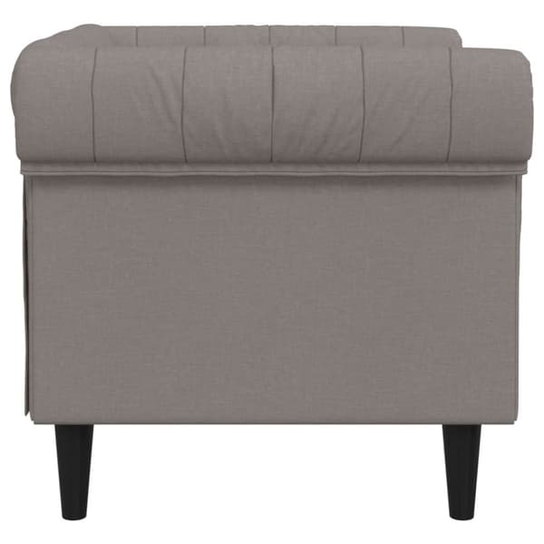 vidaXL Chesterfield-sofastol stof gråbrun