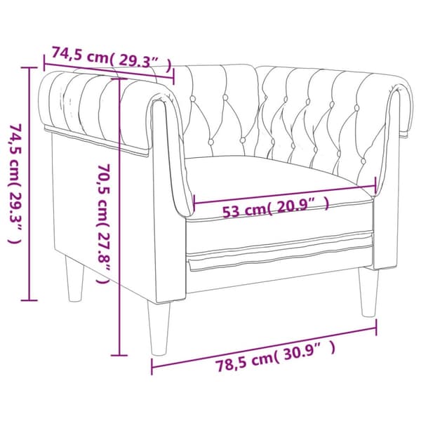 vidaXL Chesterfield-sofastol stof gråbrun