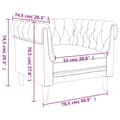 Miniatyrbillede 9 af 9: vidaXL Chesterfield-sofastol stof gråbrun