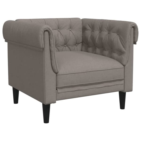 vidaXL Chesterfield-sofastol stof gråbrun