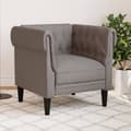Miniatyrbillede 1 af 9: vidaXL Chesterfield-sofastol stof gråbrun