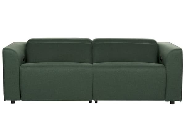 Elektrisk elektrisk hvilesofa i grønt stoff med 2 seter, justerbar fotstøtte og nakkestøtte med USB-port