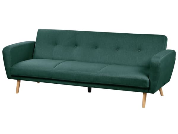 Sovesofa Grøn Polyester 3 Personers Moderne Blød Sofa Sofaseng Tre Pers Designsofa til Værelse Stofsofa Konvertibel Klik Klak