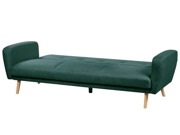 Sovesofa Grøn Polyester 3 Personers Moderne Blød Sofa Sofaseng Tre Pers Designsofa til Værelse Stofsofa Konvertibel Klik Klak
