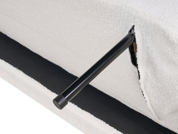 Sovesofa Hvid Bouclé 3 Personers Moderne Blød Sofa Sofaseng Tre Pers Designsofa til Værelse Stofsofa Konvertibel Klik Klak