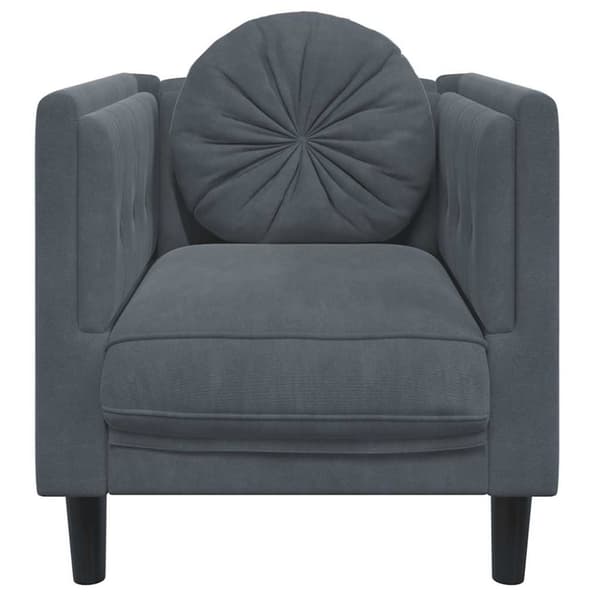 vidaXL sofastol med hynde velour mørkegrå