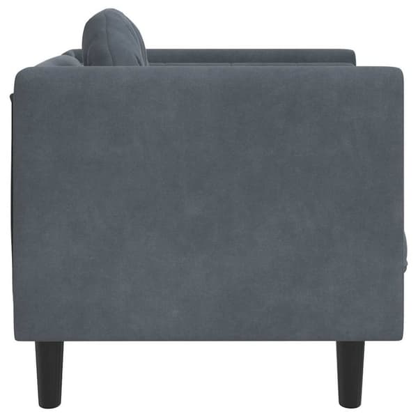vidaXL sofastol med hynde velour mørkegrå
