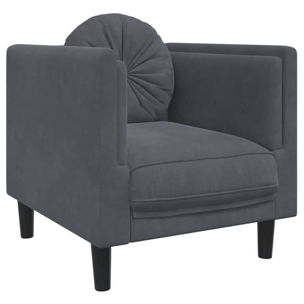 vidaXL sofastol med hynde velour mørkegrå