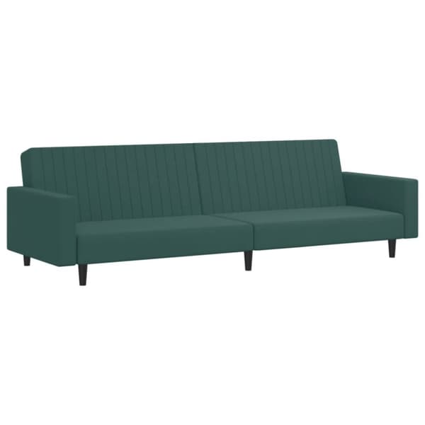 vidaXL sofasæt 2 dele velour mørkegrøn