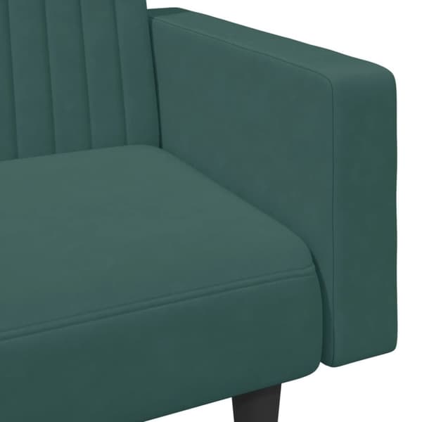 vidaXL sofasæt 2 dele velour mørkegrøn