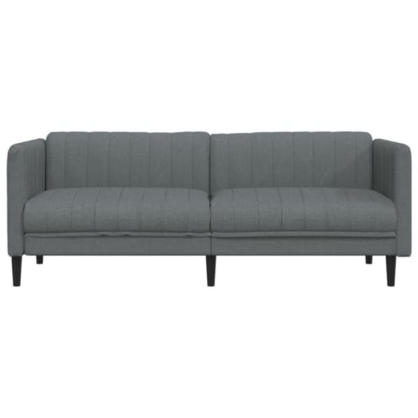 vidaXL Soffa 3-sits mörkgrå tyg