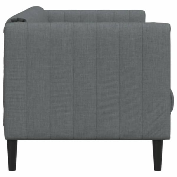 vidaXL Soffa 3-sits mörkgrå tyg