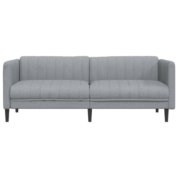 vidaXL Soffa 3-sits ljusgrå tyg