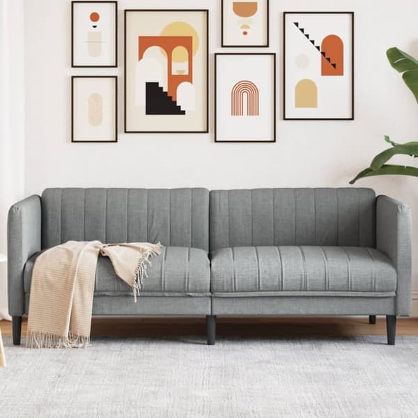 vidaXL 3-personers sofa stof lysegrå