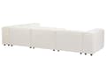Miniatyrbillede 6 af 11: Modulsofa Hvid Boucle 3 Personers Designer Blød Moderne Flyder Sofa med Fodskammel Lav Ryg Stue Indretning Høj Kvalitet Stofsofa