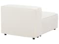 Miniatyrbillede 9 af 11: Modulsofa Hvid Boucle 3 Personers Designer Blød Moderne Flyder Sofa med Fodskammel Lav Ryg Stue Indretning Høj Kvalitet Stofsofa