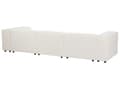 Miniatyrbillede 6 af 11: Hjørnesofa med Chaiselong Hvid Boucle 3 Personers Sofa L Formet Dyb Sofahjørne Siddemøbel Blød Stofsofa Højrevendt Modulsofa