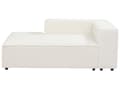 Miniatyrbillede 7 af 11: Hjørnesofa med Chaiselong Hvid Boucle 3 Personers Sofa L Formet Dyb Sofahjørne Siddemøbel Blød Stofsofa Højrevendt Modulsofa