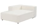 Miniatyrbillede 8 af 11: Hjørnesofa med Chaiselong Hvid Boucle 3 Personers Sofa L Formet Dyb Sofahjørne Siddemøbel Blød Stofsofa Højrevendt Modulsofa