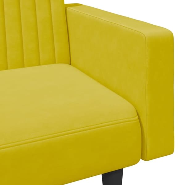 vidaXL sofasæt 2 dele velour gul