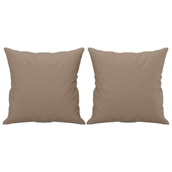 vidaXL 2-personers sofa med pyntepuder 120 cm kunstlæder cappuccino