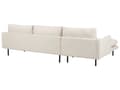 Miniatyrbilde 5 av 10: Hjørnesofa Lysebeige Stoff Svarte Ben Moderne Retrostil
