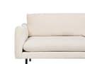 Miniatyrbilde 6 av 11: Sofa Lys Beige Stoff Svarte Ben 3 Seter Pute Sete Moderne Retro Stil