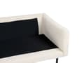 Miniatyrbilde 8 av 11: Sofa Lys Beige Stoff Svarte Ben 3 Seter Pute Sete Moderne Retro Stil