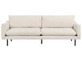 Miniatyrbilde 1 av 11: Sofa Lys Beige Stoff Svarte Ben 3 Seter Pute Sete Moderne Retro Stil