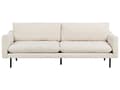 Miniatyrbilde 4 av 11: Stuesett Lysbeige stoff Svarte ben Hjørnesofa 3-seters lenestol Moderne retrostil