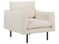 Miniatyrbilde 11 av 11: Stuesett Lysbeige stoff Svarte ben Hjørnesofa 3-seters lenestol Moderne retrostil