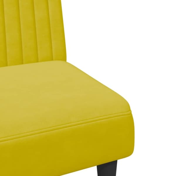 vidaXL Soffgrupp 2 delar gul sammet