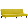 Miniatyrbillede 3 af 11: vidaXL sofasæt 2 dele velour gul