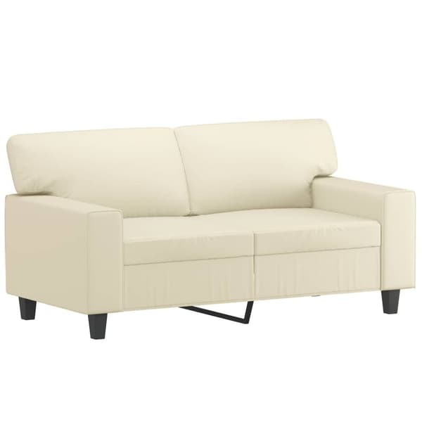vidaXL sofasæt 2 dele kunstlæder cremefarvet