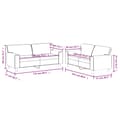 Miniatyrbillede 6 af 7: vidaXL sofasæt 2 dele kunstlæder cappuccinofarvet