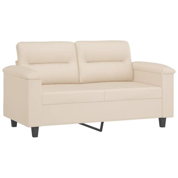 vidaXL sofasæt 2 dele med hynder mikrofiberstof beige