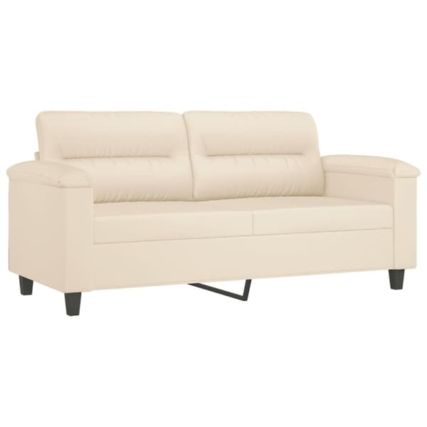 vidaXL sofasæt 2 dele med hynder mikrofiberstof beige