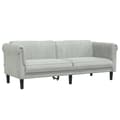 Miniatyrbillede 3 af 11: vidaXL 3-personers sofa velour lysegrå