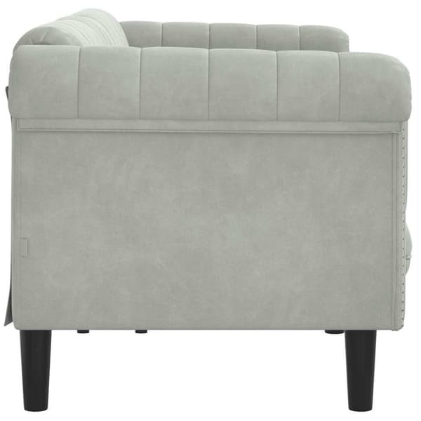 vidaXL 3-personers sofa velour lysegrå
