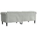 Miniatyrbillede 7 af 11: vidaXL 3-personers sofa velour lysegrå