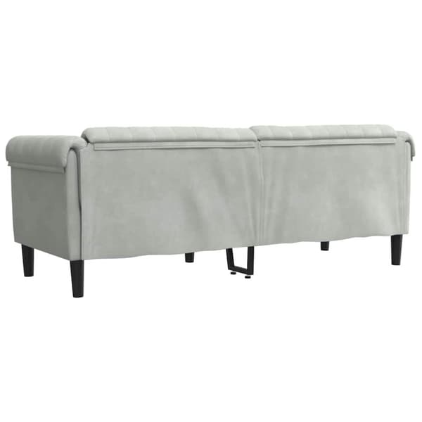 vidaXL 3-personers sofa velour lysegrå