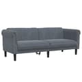 Miniatyrbillede 3 af 11: vidaXL 3-personers sofa velour mørkegrå