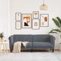 Miniatyrbillede 4 af 11: vidaXL 3-personers sofa velour mørkegrå