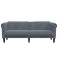 Miniatyrbillede 5 af 11: vidaXL 3-personers sofa velour mørkegrå