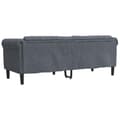 Miniatyrbillede 7 af 11: vidaXL 3-personers sofa velour mørkegrå