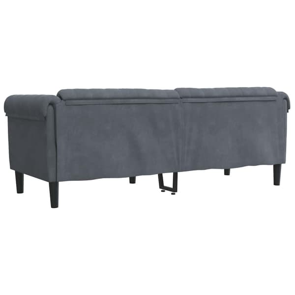 vidaXL 3-personers sofa velour mørkegrå
