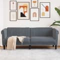 Miniatyrbillede 2 af 11: vidaXL 3-personers sofa velour mørkegrå