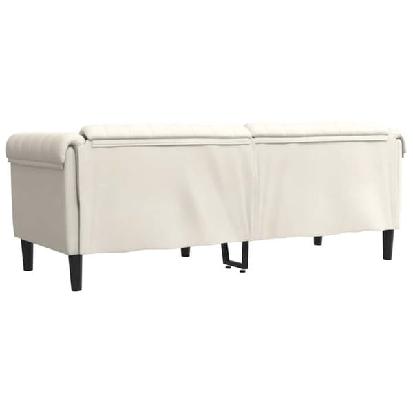 vidaXL Soffa 3-sits gräddvit sammet