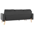 Miniatyrbillede 5 af 7: 3-personers sofa med fodskammel stof mørkegrå